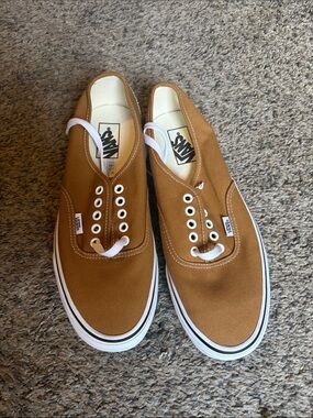 Vans Brown Canvas Low-Top Sneakers